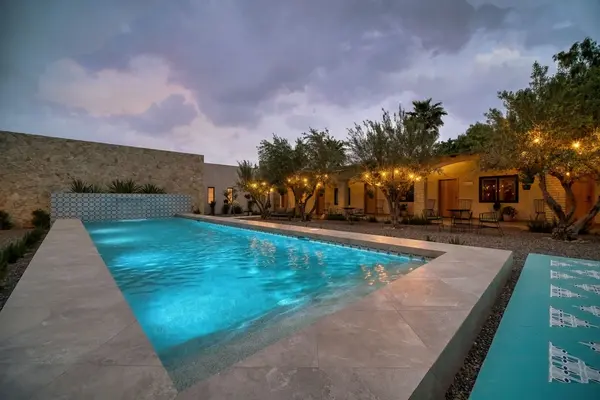 Waterfall to the pool